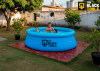 Piscina Inflável Redonda 1400l Resistente Circular Cor Azul 63x183cm Tbt-007 The Black Tools