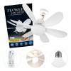 Lâmpada Ventilador Teto 80w Led E27 Luz Frio Quente Bivolt