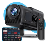 Projetor Vlx Hy320 Mini 4k Wi-fi Preto Bluetooth Android Preto 127/220v