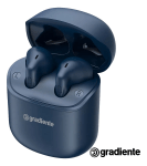 Fone de Ouvido Bluetooth Gradiente GFW7 Azul Sem Fio com Microfone Earbuds
