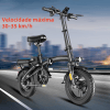 Bicicleta elétrica dobrável para adultos NUDA, pedal tripulado, compras ao ar livre, viagem