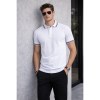 Camisa Gola Polo Masculina Branca Clássica Lisa Peruana Luxo