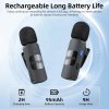 BOYA Microfone de lapela sem fio BY-V20 para Iphone 15 e ANDROID USB C Smartphone Tablet Mini microfone para celular Microfone clip-on para gravação vídeo Podcast YouTube Live Streaming
