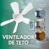 Ventilador De Teto E27 Com Lâmpada Led Bivolt Vt02