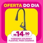 Torneira Gourmet Flexível para Cozinha de Bancada 2 Jatos Preta em ABS – Aromatec