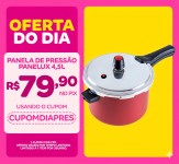 Panela de Pressão Panelux 4,5L Cereja Fechamento Externo Magnific