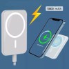 Portable Induction Charger for iPhone/Android Magsafe Wireless Battery Charge 5000mAH/10000mah