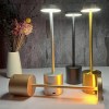 Luminária de Mesa Touch LED Recarregável Sem Fio Candeeiro Dimerizável em Alumínio Entrega Pronto GA-270
