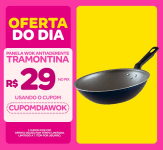 Panela Wok Antiaderente Tramontina de Alumínio – Ravena Azul 24cm