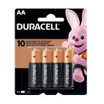Pilha Duracell Alcalina Pequena AA – 4 Unidades