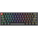 Teclado Mecânico Gamer AGON AGK600 Cherry MX Red Switch Hot-Swappable US RGB 360° com design 60% ultracompacto