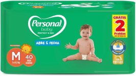 Fralda Infantil Personal Baby Protect e Sec M Mega 9x40pads Leve 40 pague 38 Unidades