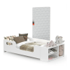Cama Infantil Encanto Branca Com Nicho e Colchão Incluso Para Transição