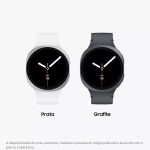 Samsung Galaxy Watch8 Smartwatch 40mm BT, Galaxy AI, Tela em Cristal de Safira