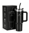 Copo Térmico Gigante 1,2l Inox Com Tampa E Inox Canudo