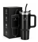 Copo Térmico Gigante 1,2l Inox Com Tampa E Inox Canudo