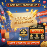 Teste Grátis por 30 Dias o Shopee VIP e ganhe cupom de 50% com desconto máximo de R$ 20 hoje dia 6.6