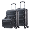 Kit 3 Unidades Mala Bordo Viagem Com Frasqueira Padrão ANAC Rígida ABS