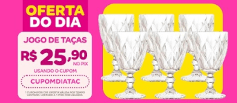 Jogo de Taças de Vidro 330ml 6 Peças Haus – Bico de Jaca Empire