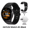 Relógio HAYLOU 4S GPS Smartwatch com Tela HD AMOLED de 1.43”, Posicionamento GPS por 5 Satélites, 120+ Modos de Treino, Relógio Inteligente para Fitness