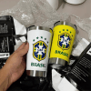 Copo Térmica Aço Inoxidavel Copa do Mundo Time do Brasil com Tampa E Abridor 473ml