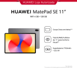 HUAWEI MatePad SE 11″ | Tablet | Design de Corpo Único em Metal | 7700 mAh + Superbateria de 22,5 W