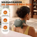 Massageador de Pescoço e Ombro 8 Pontos com Aquecimento | Alívio de Tensão e Relaxamento Profundo