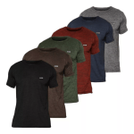 Kit 6 Camisa Masculina Dry Fit Premium Não Amassa Elastano Confortável Malha Fria Treino Academia