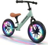 Bicicleta de Equilíbrio Infantil Rodas LED Patente Design – Brinquedo Montessori Educativo Menina Menino 2-6 Anos – Presente Mágico para Grande Aventura e Coordenação