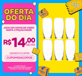 Jogo de Copos de Vidro 300ml 6 Peças Nadir – Oca Long Drink