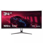 Monitor Gamer 34″ Curvo 1ms, 165Hz, UltraWide (QHD) – 3440×1440 AMD FreeSync, HDMI, DP, HQ Premium HQ34C16