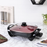 Panela Elétrica Quadrada 4L CH40 Preta com Revestimento Vermelho