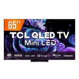 Smart TV QLED 65″ Google TV UHD 4K TCL C835 Comando de Voz HDR 144Hz 4 HDMI 2 USB Wi-Fi Bluetooth