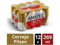 Cerveja Amstel Lager Puro Malte 12 Unidades Lata – 269ml