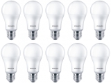 Kit Lâmpadas LED 10 Unidades Branca E27 9W – 6500WK Philips Bulbo