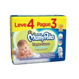 Lenço Umedecido Mamypoko Aloe Vera Toque Suave com 200 Unidades