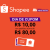 Cupom de R$ 10,00 em pedidos acima de R$ 80,00 na Shopee