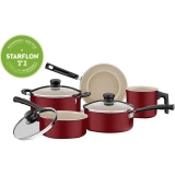 Conjunto de Panelas Tramontina Versalhes Antiaderente 5 Peças Vermelhas – Exclusiva