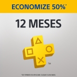 Assinatura do PlayStation Plus por 12 meses com 50% de desconto