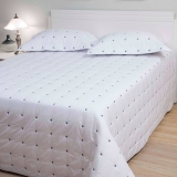 Colcha Casal Palazzo Azul Com 2 Porta-Travesseiros Percal 200 Fios – Casa & Conforto by Buddemeyer