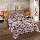 Jogo de Cama Solteiro Estampado Flora 3 Peças – Lepper