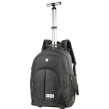 Mochila com Rodinhas Swisswin Zermatt Poliéster Preto