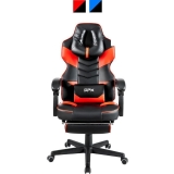 Cadeira Gamer Reclinável e Giratória com Apoio Retrátil para Pés Vermelha GT13 – DPX