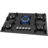 Cooktop à Gás 5 Bocas Cook Chef 5 Bisote Preto Bivolt