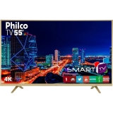 Smart TV LED 55″ Philco PTV55U21DSWNC UHD 4K com Conversor Digital 3 HDMI 2 USB Wi-Fi Netflix – Champagne