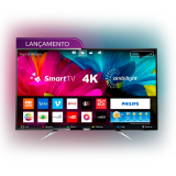Smart TV LED Ambilight 55″ Philips 55PUG6212/78 Ultra HD 4k com Conversor Digital 4 HDMI 2 USB Wi-Fi 60Hz – Preto