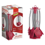 Conjunto de Utensílios de Cozinha Silicone 7 Peças Vermelho – Euro Home