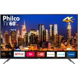 Smart TV LED 60″ Philco PTV60F90DSWNS Ultra HD 4k com Conversor Digital 3 HDMI 2 USB Wi-Fi Som Surround 60Hz Prata