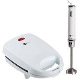 Máquina de Waffle Branca + Mixer Fun Kitchen Branco Fun Kitchen
