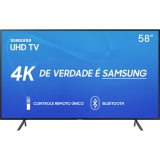 Smart TV LED 58″ Samsung 58RU7100 Ultra HD 4K com Conversor Digital 3 HDMI 2 USB Wi-Fi Visual Livre de Cabos Controle Remoto Único e Bluetooth